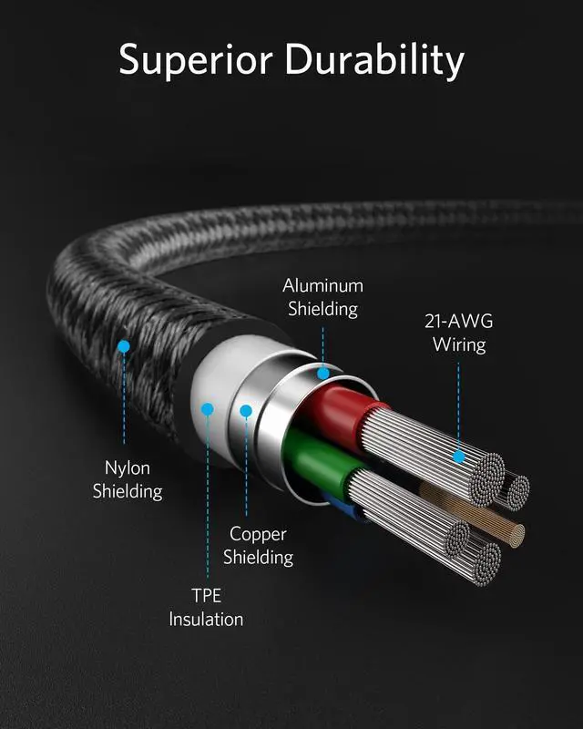 Alt view image 6 of 7 - New Nylon USB C to Lightning Cable, Apple MFi Certified for iPhone 14 Series, and More (2, Black, 6FT)