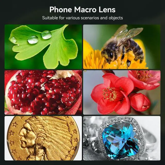 Alt view image 4 of 7 - Professional Macro Photography Lens for Smartphone, Macro Lenses for iPhone, Samsung, Galaxy, Oneplus, Android Phone(Fits for Almost All Phone), Cell Phone Lens Attachment for iPhone