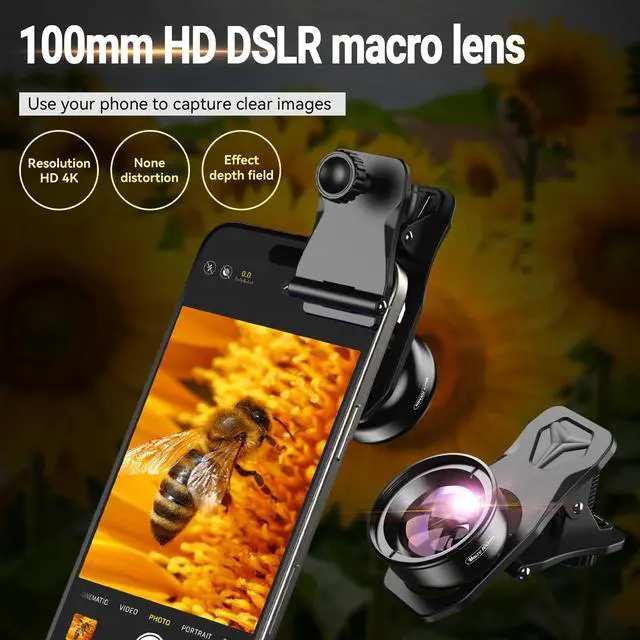 Alt view image 5 of 7 - Professional Macro Photography Lens for Smartphone, Macro Lenses for iPhone, Samsung, Galaxy, Oneplus, Android Phone(Fits for Almost All Phone), Cell Phone Lens Attachment for iPhone