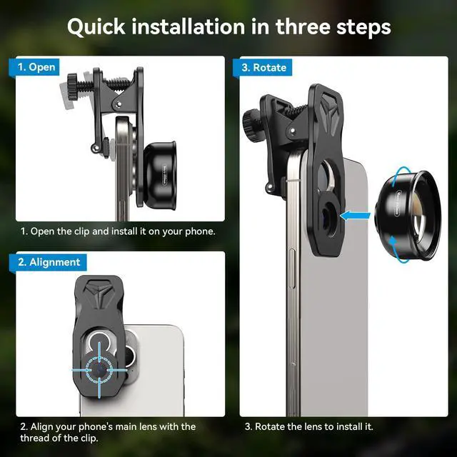 Alt view image 7 of 7 - Professional Macro Photography Lens for Smartphone, Macro Lenses for iPhone, Samsung, Galaxy, Oneplus, Android Phone(Fits for Almost All Phone), Cell Phone Lens Attachment for iPhone