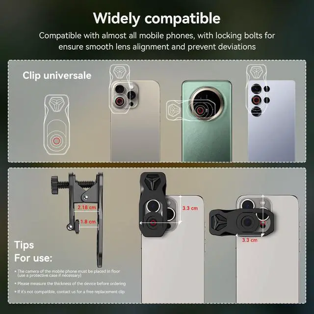 Alt view image 6 of 7 - Professional Macro Photography Lens for Smartphone, Macro Lenses for iPhone, Samsung, Galaxy, Oneplus, Android Phone(Fits for Almost All Phone), Cell Phone Lens Attachment for iPhone
