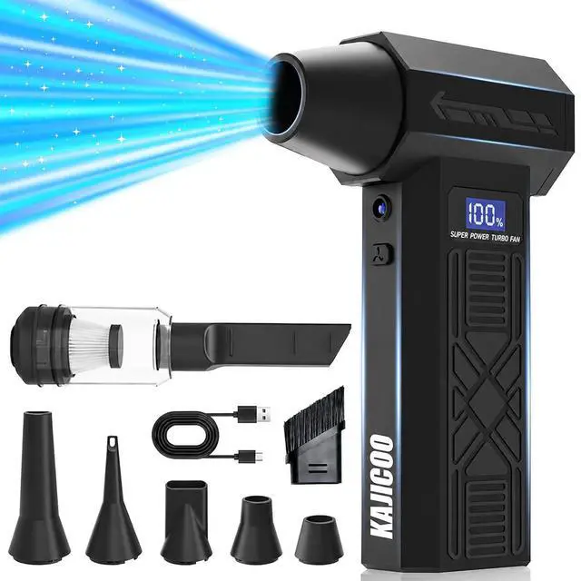 Main image of Compressed Air Duster-230000RPM Super Power Electric Air Duster, 4-Gear Adjustable Mini Blower with Type-C Fast Charging, Dust Blower for Computer, Keyboard, House, Outdoor and Car