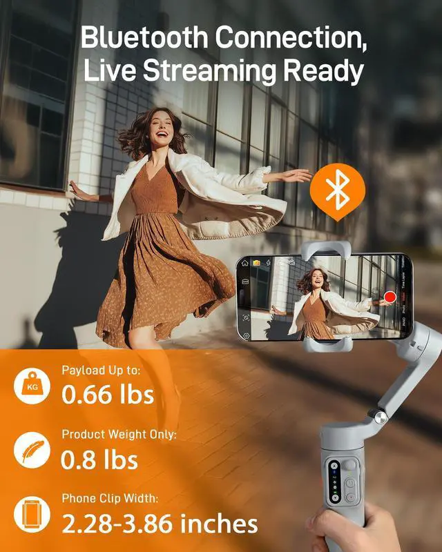 Alt view image 6 of 7 - iSteady X3 SE Gimbal Stabilizer for iPhone, Phone Stabilizer with Detachable Remote Control, Portable Foldable 3-Axis Phone Gimbal for Android & iPhone 16 15 Pro Max, Ideal for Travel Vlogging