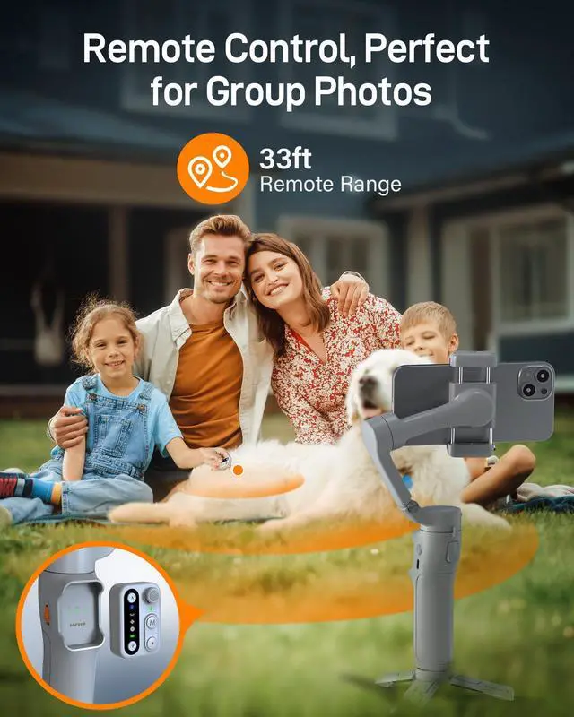 Alt view image 5 of 7 - iSteady X3 SE Gimbal Stabilizer for iPhone, Phone Stabilizer with Detachable Remote Control, Portable Foldable 3-Axis Phone Gimbal for Android & iPhone 16 15 Pro Max, Ideal for Travel Vlogging