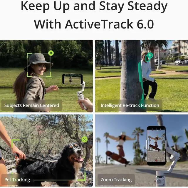 Alt view image 5 of 7 - Osmo Mobile 6 Smartphone Gimbal Stabilizer, 3-Axis Phone Gimbal, Built-In Extension Rod, Portable and Foldable, Android and iPhone Gimbal with ShotGuides, Vlogging Stabilizer, YouTube TikTok Video