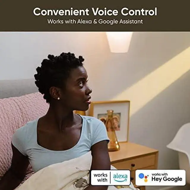 Alt view image 6 of 7 - Bulb Color, 1100 Lumen WiFi RGB and Tunable White A19 Smart Bulb, Works with Alexa and Google Assistant, Two-Pack