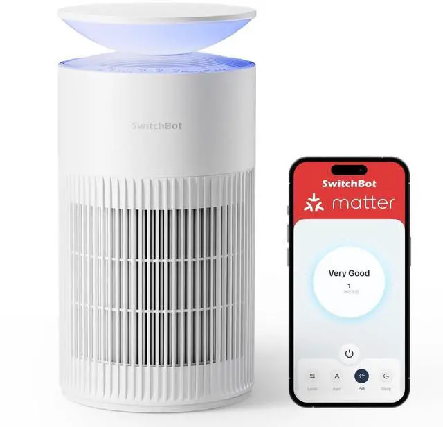 Main image of Air Purifiers for Home Large Room with Matter Up to 3620 ft², 20dB, Washable Pre-filter, Pet Mode, 10 RGB Colors, Aromatherapy, Work with Apple Home, Google Home, HomeAssistant
