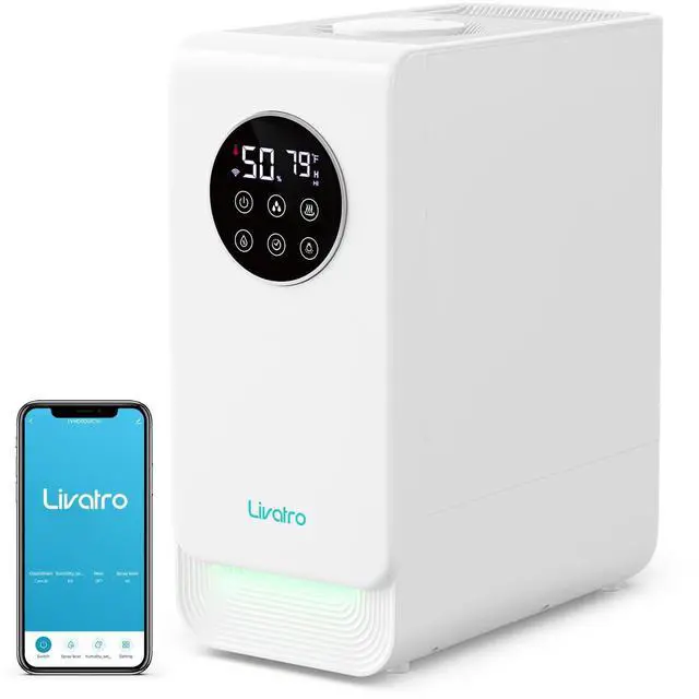 Main image of 6L Smart Humidifier for Large Room, Warm & Cool Mist with Top Fill Design, Alexa & App Control, Essential Oil Compatible, Ideal for Bedroom and Plants