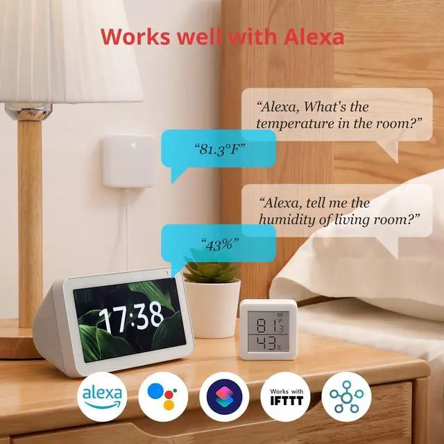 Alt view image 5 of 7 - Smart Hygrometer Thermometer, Hygrometer Indoor Humidity Meter, Dewpoint/VPD/Absolute Humidity Sensor, Bluetooth Digital Temperature Monitor with Free Data Storage, 4-Pack
