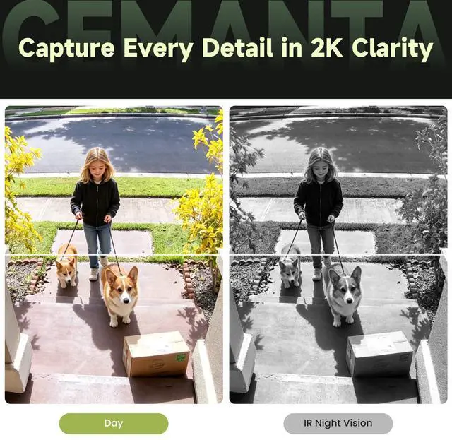 Alt view image 4 of 7 - 2K Video Doorbell Camera Wireless with Chime, Free Cloud Storage, Dual-Cam, Package Protection, 190° View, WiFi6, Voice Changer & Anti-Tamper, Night Vision, 2-Way Audio, Compatible with Alexa