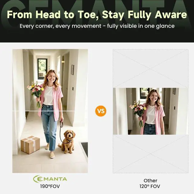 Alt view image 6 of 7 - 2K Video Doorbell Camera Wireless with Chime, Free Cloud Storage, Dual-Cam, Package Protection, 190° View, WiFi6, Voice Changer & Anti-Tamper, Night Vision, 2-Way Audio, Compatible with Alexa