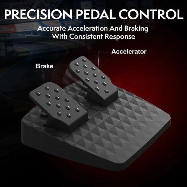 Alt view image 6 of 7 - Drive Pro V200 PC Gaming Racing Wheel with Pedals and Shifter, Steering Wheel Compatible with PC, PS4, Switch 2/Switch, Xbox Series X|S and Xbox One, 270° Car Driving Simulator with Vibration