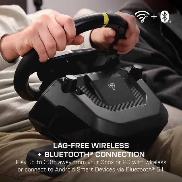 Alt view image 2 of 7 - Racer Wireless Racing Wheel System Officially Licensed for Xbox Series X|S & Xbox One and Windows PCs Complete Design, Reliable Wireless Connection, up to 30Hr Battery Black