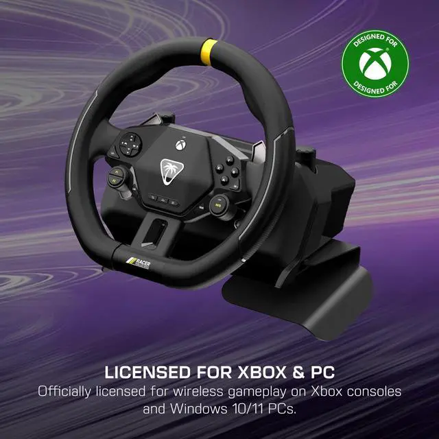 Alt view image 5 of 7 - Racer Wireless Racing Wheel System Officially Licensed for Xbox Series X|S & Xbox One and Windows PCs Complete Design, Reliable Wireless Connection, up to 30Hr Battery Black