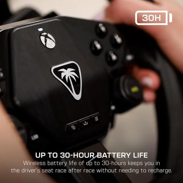 Alt view image 3 of 7 - Racer Wireless Racing Wheel System Officially Licensed for Xbox Series X|S & Xbox One and Windows PCs Complete Design, Reliable Wireless Connection, up to 30Hr Battery Black