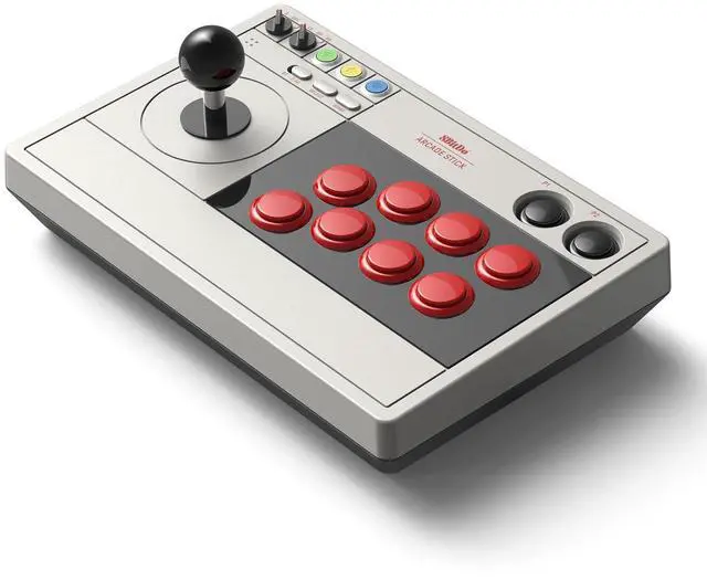 Main image of Retro Arcade Fight Stick 8 Way Joystick with 2 Dedicated Macro Buttons and Turbo Function for Switch/Switch 2 and PC Windows, Support Bluetooth, 2.4G Wireless and Wired USB-C Cable Connection