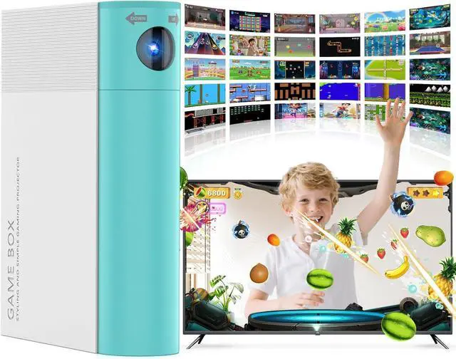 Main image of AR Motion Game Console for Kids: Plug and Play TV Video Game System for Indoor Physical Play Interactive Family Fun Game Nights Parties Playtime - Great Gift for Boys Girls (Light Green)