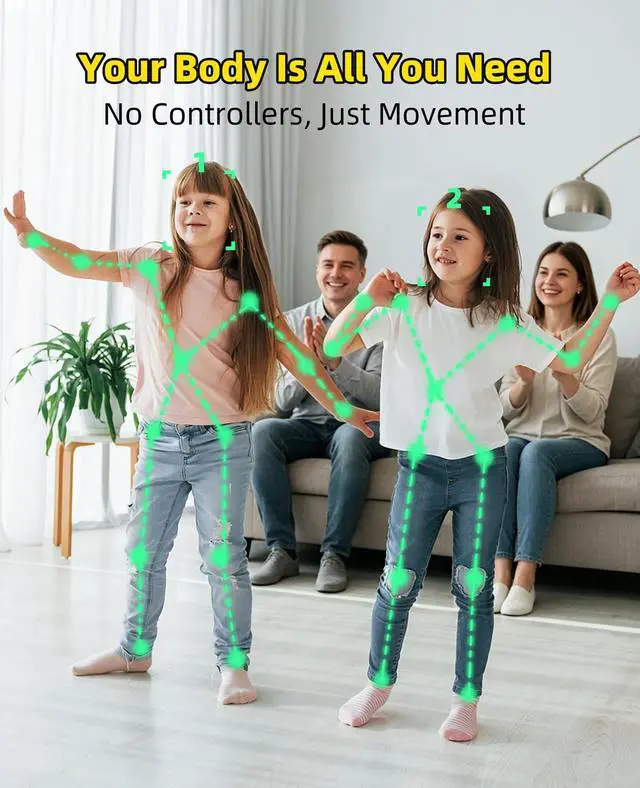 Alt view image 2 of 7 - Kids Video Game Consoles for TV - Plug and Play Motion Sensor Games with Active Play System for Indoor Physical Activity, Interactive Fun for Boys Girls, Family Game Night & Birthday Gifts