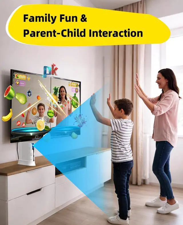 Alt view image 6 of 7 - Kids Video Game Consoles for TV - Plug and Play Motion Sensor Games with Active Play System for Indoor Physical Activity, Interactive Fun for Boys Girls, Family Game Night & Birthday Gifts