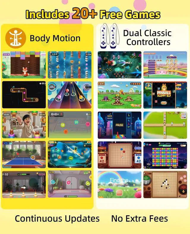 Alt view image 5 of 7 - Kids Video Game Consoles for TV - Plug and Play Motion Sensor Games with Active Play System for Indoor Physical Activity, Interactive Fun for Boys Girls, Family Game Night & Birthday Gifts