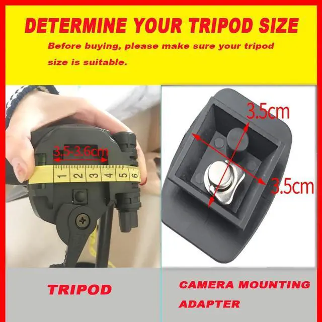 Alt view image 6 of 7 - 2 Pack 35 mm Tripod Quick Release Plate Camera Tripod Mount Adapter, QR Camera Mounting Ball Head Parts Replacement for Quantaray Slik Walmart Sunpak 5800D 7000TM 6400UT 8001UT MX1000
