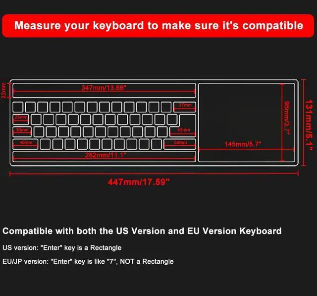 Alt view image 2 of 7 - (2 Pack) Universal Clear Anti-Dust Keyboard Skin Protector Cover for 104/107 Keys Standard Desktop Keyboard Reusable Waterproof Keyboard Cover