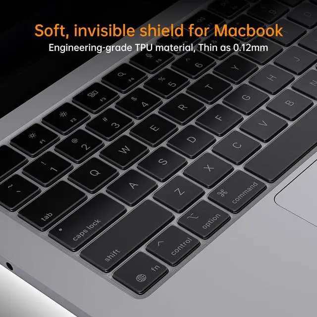 Alt view image 5 of 7 - Premium Keyboard Cover Ultra Thin Protector Skin for 2026 MacBook Neo 13" A18 Pro with Touch ID, 2026-2022 MacBook Air 15" 13.6" M5 M4 M3 M2 Chip, 2026-2021 MacBook Pro 14 16 inch M5-M1 Pro/Max, Clear