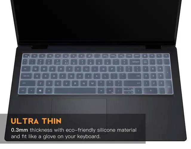 Alt view image 3 of 7 - Keyboard Cover for 2026 2025 Dell 15 Laptop DC15250 DC15255 15.6", Inspiron 15 3510 3520 3511 3515 3525 3530 3535 5510 5515 5518 15.6 / Inspiron 16 5640 5645 Skin -Clear