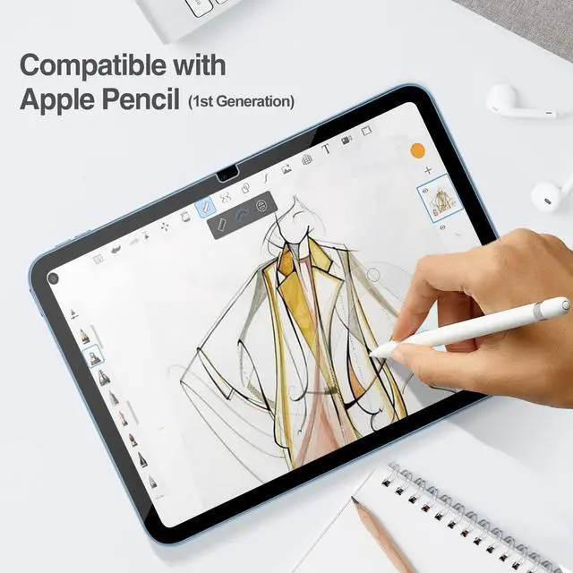 Alt view image 7 of 7 - 2 Pcs Screen Protector for iPad A16 2025 11th Generation 11 Inch/iPad 10th 2022 10.9 Inch, Tempered Glass Film Guard -Clear