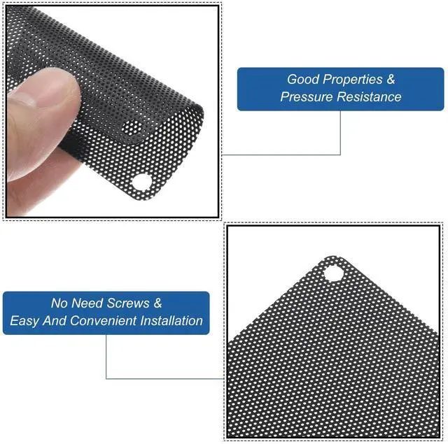 Alt view image 4 of 5 - 20PCS PC Dust Filter, 40mmx40mm PVC Computer Case Cooler Dustproof Mesh Cover Fan Grills for Computer Chassis Speaker, Black