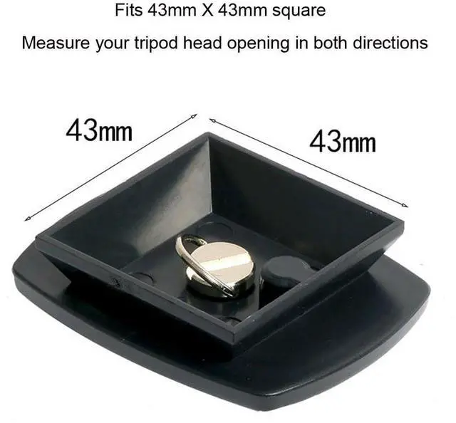 Alt view image 2 of 5 - 2 Pack Tripod Quick Release Plate Camera Mount Adapter Replacement for Amazon Basics 60" Velbon CX-444 CX-888 CX-460 CX-460mini CX-470 CX-570 CX-690 DF-50 VCT-D580RM VCT-D680RM VCT-R640