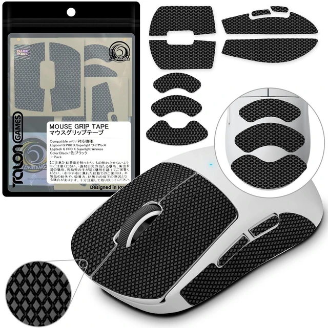 Main image of Mouse Anti Slip Grip Tape Compatible with Logitech G PRO X3 SUPERSTRIKE, X2 SUPERSTRIKE, PRO X Superlight, Superlight 2, Gaming Mouse, Sweat Absorption,Thin 0.5mm, Cut to Fit, Easy to Apply