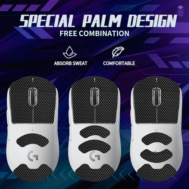 Alt view image 3 of 5 - Mouse Anti Slip Grip Tape Compatible with Logitech G PRO X3 SUPERSTRIKE, X2 SUPERSTRIKE, PRO X Superlight, Superlight 2, Gaming Mouse, Sweat Absorption,Thin 0.5mm, Cut to Fit, Easy to Apply