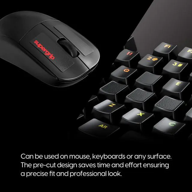Alt view image 5 of 7 - Pulsar Gaming Gears SUPERGRIP Pre-Cut 1 Universal Griptape Pre-Laminated Sweat Absorbing High Performance Universal Anti Slip Mouse Grip Tape Ultra-Thin 0.5mm (0.02in)