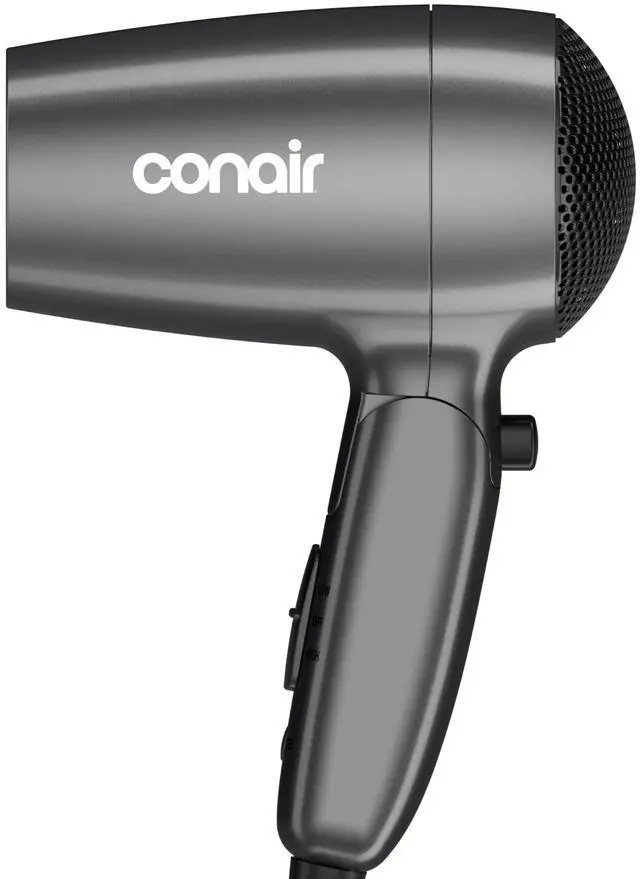 Main image of Travel Hair Dryer with Dual Voltage, 1875W Compact Blow Dryer with Folding Handle, Gray