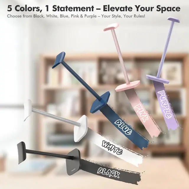 Alt view image 3 of 7 - Headphone Stand, Desktop Headset Holder Heavy Base Desk Earphone Stand Aluminum Gaming Headset Hanger Rack Compatible with AirPods Max, AirPods Pro, Sony, Beats, Bose, Razer (White)