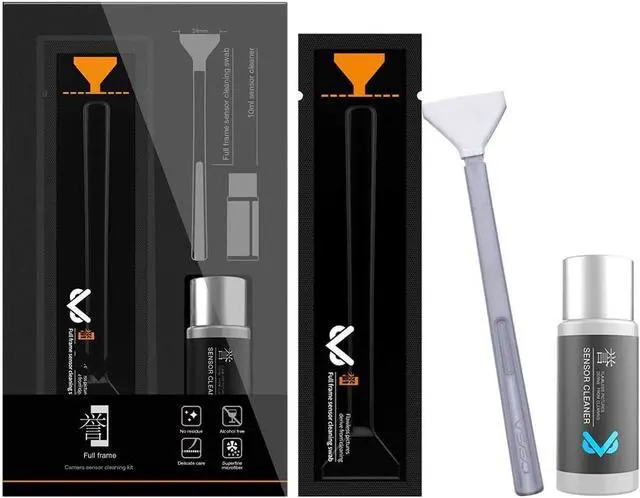 Main image of Full Frame Sensor Cleaning Kit, 12pcs Sensor Swabs & 10ml Sensor Cleaner for Nikon Sony Canon DSLR Camera Clean (VS-S03-12)