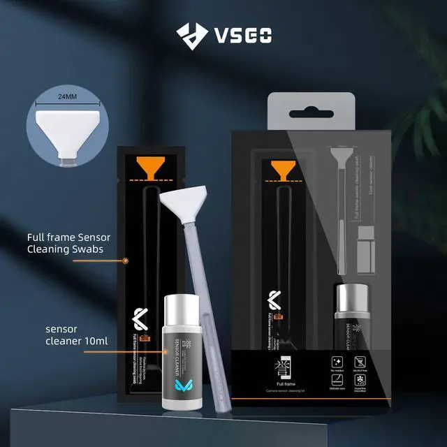 Alt view image 2 of 7 - Full Frame Sensor Cleaning Kit, 12pcs Sensor Swabs & 10ml Sensor Cleaner for Nikon Sony Canon DSLR Camera Clean (VS-S03-12)