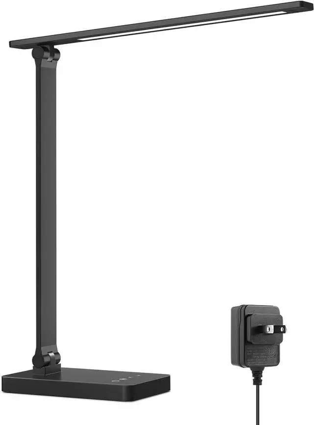 Main image of LED Desk Lamp for Home Office, 9.5W 750LM Metal Touch Control Desk Light, 5 Color Modes 5 Brightness Level, Eye Caring Task Lamp For Reading, Sewing, Crafts, School Supplies, Puzzle Light, Black