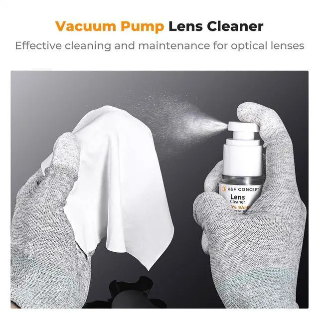Alt view image 7 of 7 - 10-in-1 Camera Lens Cleaning Kit for DSLR Camera Lens Filter Cell Phones with Advanced Silicone Air Blower*1+Short Nozzle*1+Long Nozzle*1+Cleaning Cloth*6+Cleaning Pen*1+15ML Cleaner*1