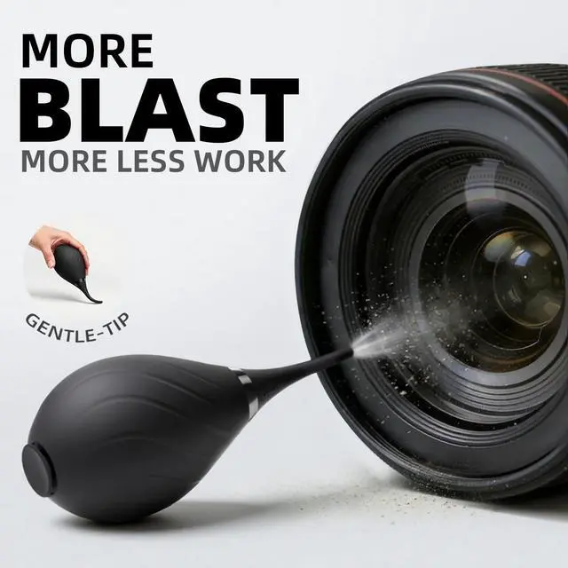 Alt view image 4 of 7 - 7-in-1 Camera Lens Cleaning Kit with Cleaning Solution 60ml, Swab, Pen, Air Blower, Nano-Fiber Cloth, Wipes, Cleaning Kit for Computer PC MacBook iPhone Camera