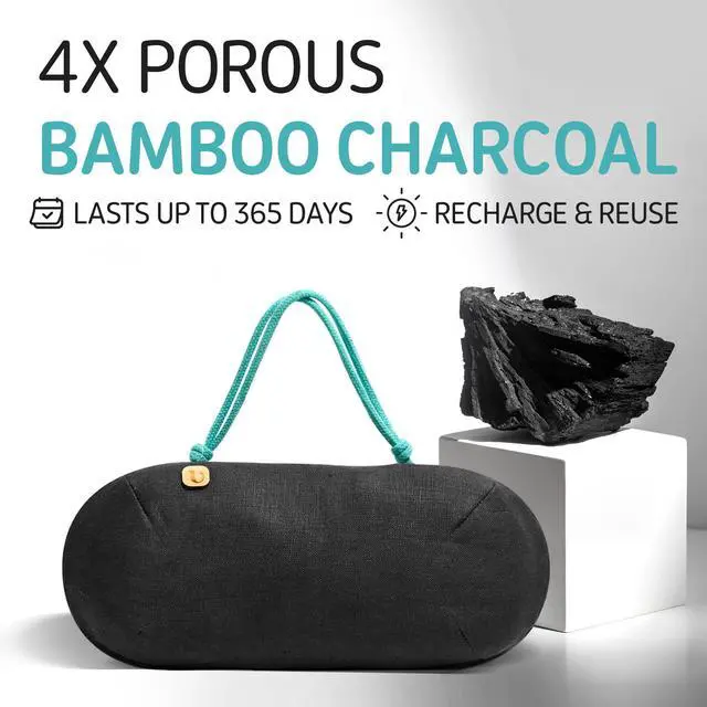 Alt view image 3 of 7 - Car Air Freshener - Lasts 365+ Days No Chemicals 100% Activated Bamboo Charcoal Fragrance-Free Deodorizer, Natural Auto Odor Eliminator, Purifier, Neutralizer, Absorb Smoke Smell
