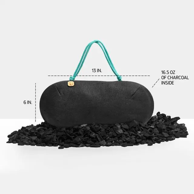 Alt view image 2 of 7 - Car Air Freshener - Lasts 365+ Days No Chemicals 100% Activated Bamboo Charcoal Fragrance-Free Deodorizer, Natural Auto Odor Eliminator, Purifier, Neutralizer, Absorb Smoke Smell