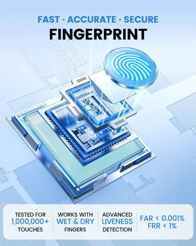 Alt view image 2 of 7 - Fingerprint & PIN Time Clock, Standalone Biometric Punch Machine for Small Business, No WiFi/Software Required, No Monthly Fees