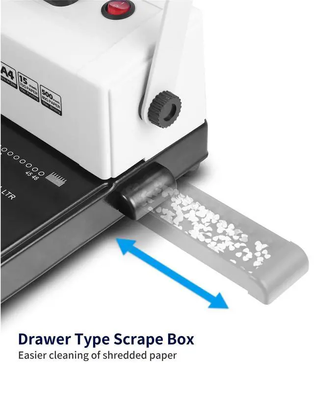 Alt view image 6 of 7 - Coil Spiral Binding Machine 4:1 pitch - Manual Hole Punch - Electric Coil Inserter - Adjustable Side Margin - for Letter Size/A4/A5, Comes with 1 Box 5/16'' Plastic Coil Binding Spines & Plier