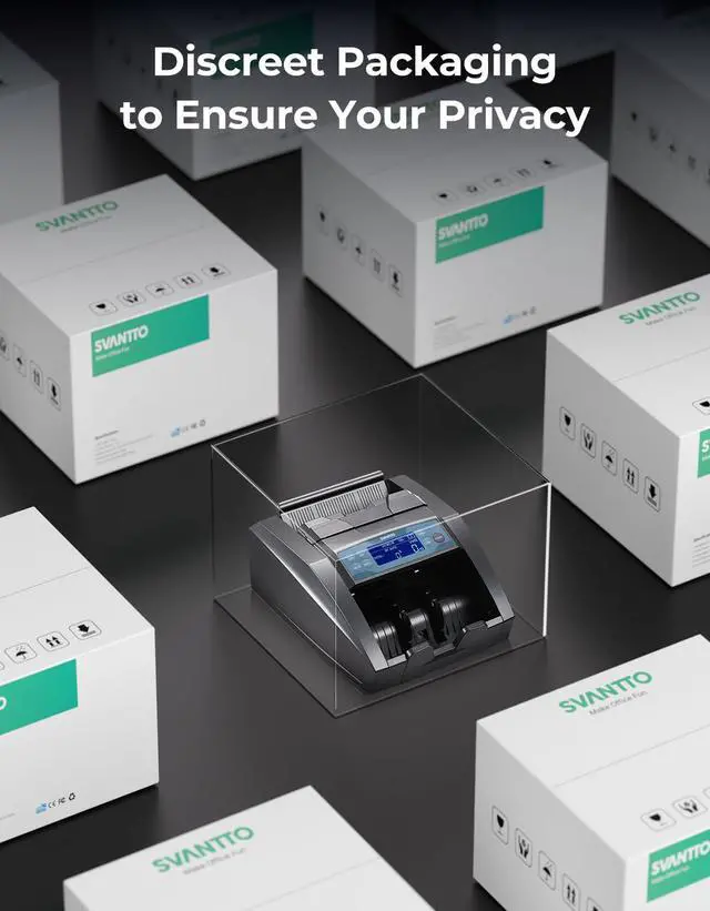 Alt view image 6 of 7 - BC009 Money Counter Machine with Value Count, MT/UV/MG/IR/DD/DBL/HLF/CHN Counterfeit Detection for Dollar/Euro Bill Counter, Add/Batch Mode Cash Counter, 1,300 Notes/Min, 2Y Manufacturer