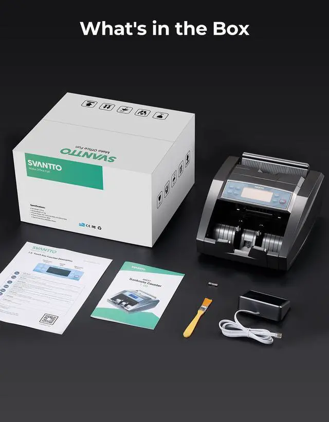 Alt view image 7 of 7 - BC009 Money Counter Machine with Value Count, MT/UV/MG/IR/DD/DBL/HLF/CHN Counterfeit Detection for Dollar/Euro Bill Counter, Add/Batch Mode Cash Counter, 1,300 Notes/Min, 2Y Manufacturer