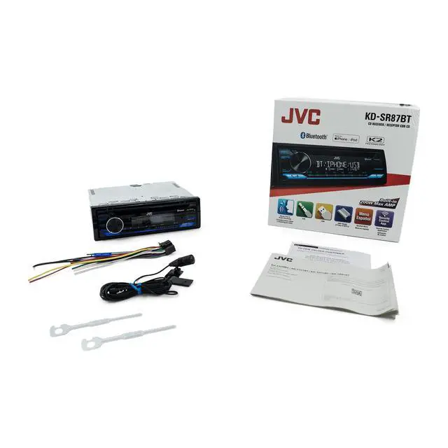 Alt view image 5 of 7 - KD-SR87BT Bluetooth CD Car Stereo with USB Port AM/FM Radio, MP3 Player, High Contrast LCD, Detachable Face Plate Single DIN 13-Band EQ
