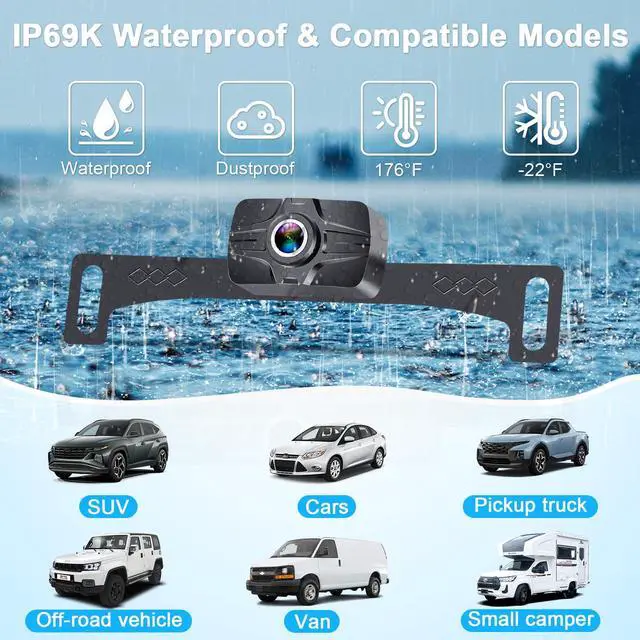 Alt view image 5 of 7 - HD 1080P 7 Inch Wireless Backup Camera for Truck: 15-Min Easy to Install | 150° Wide View Angle Eliminate Rear Blind Spots with Starlight Night Vision - Rear View Camera for Pickup Car Parking Safety