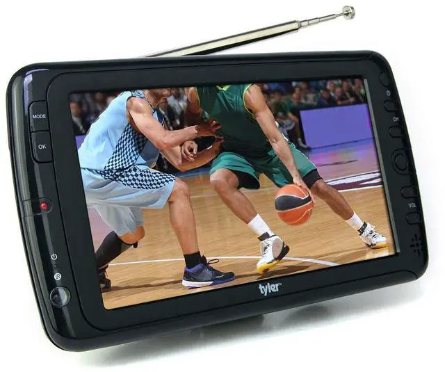 Alt view image 7 of 7 - 7" Portable TV LCD Monitor Rechargeable Battery Powered Wireless Capability HD-TV, USB, HDMI Input, AC/DC, Remote Control Built in Stand Small for Car Kids Travel